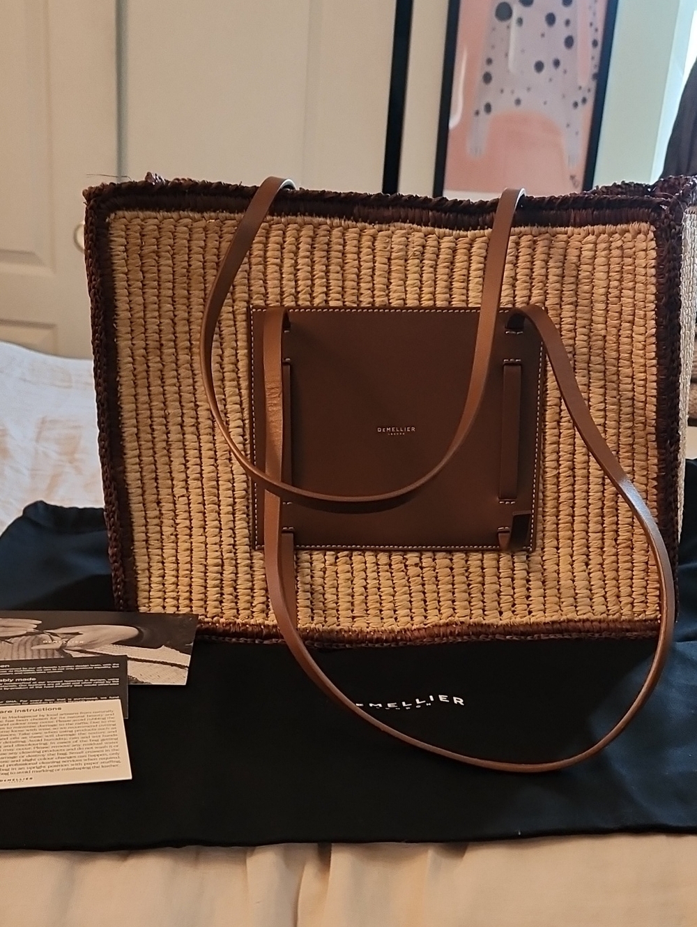 DeMellier Capri Raffia Bag